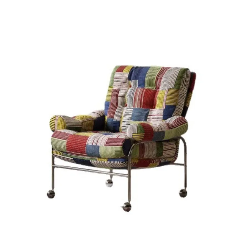 Italian minimalist movable single sofa chair, Nordic modern simple living room senior home designer leisure chair
