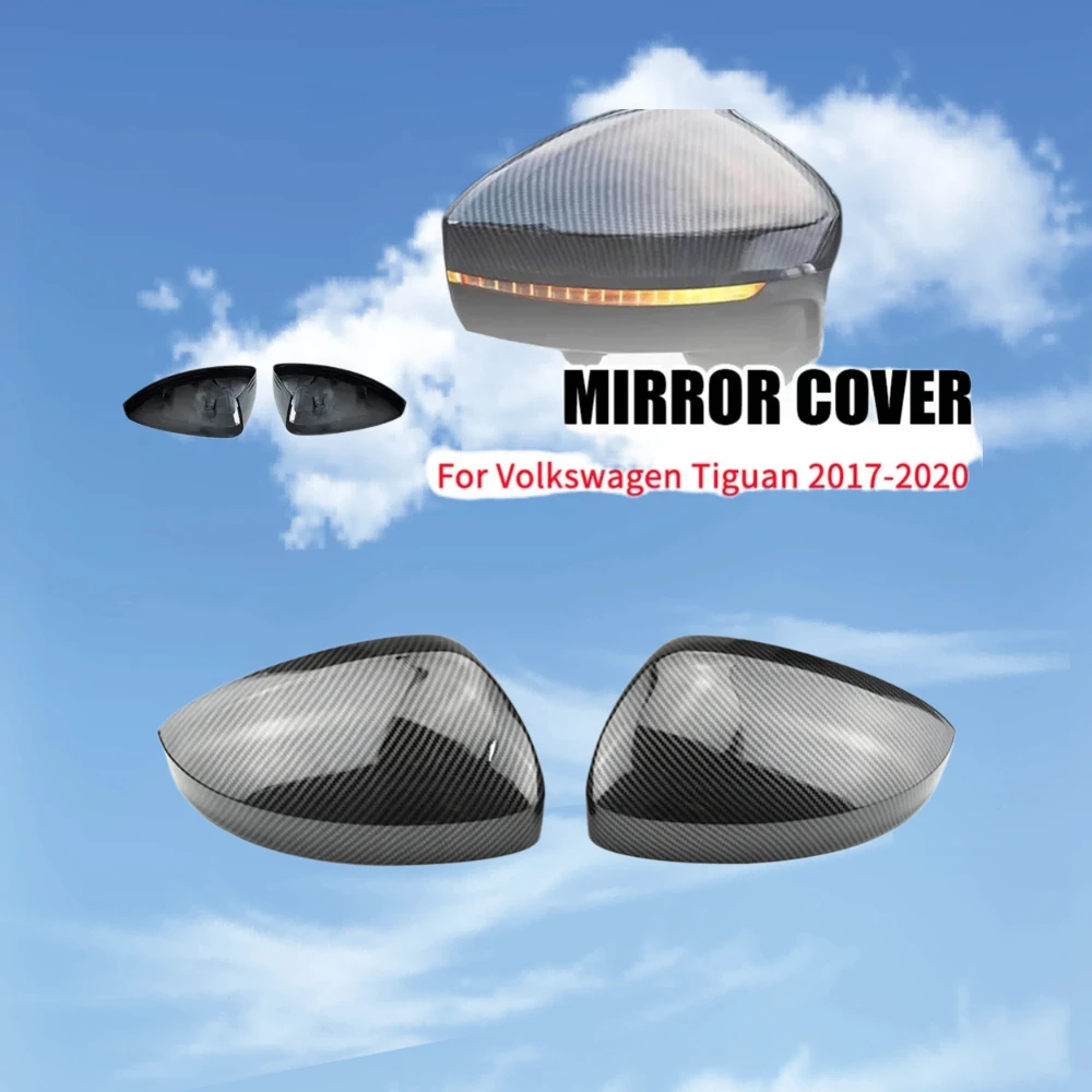 

For Volkswagen Tiguan 2017 2018 2019 2020 ABS Car Rearview Side Mirror Cover Wing Cap Exterior Door Trim Replacement Parts