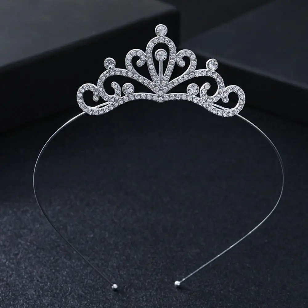 Crown Headband Children Crystal Rhinestone Crown Crystal Tiara Fashion Alloy Hair Jewelry Bridal Wedding Tiara Hair Ornament