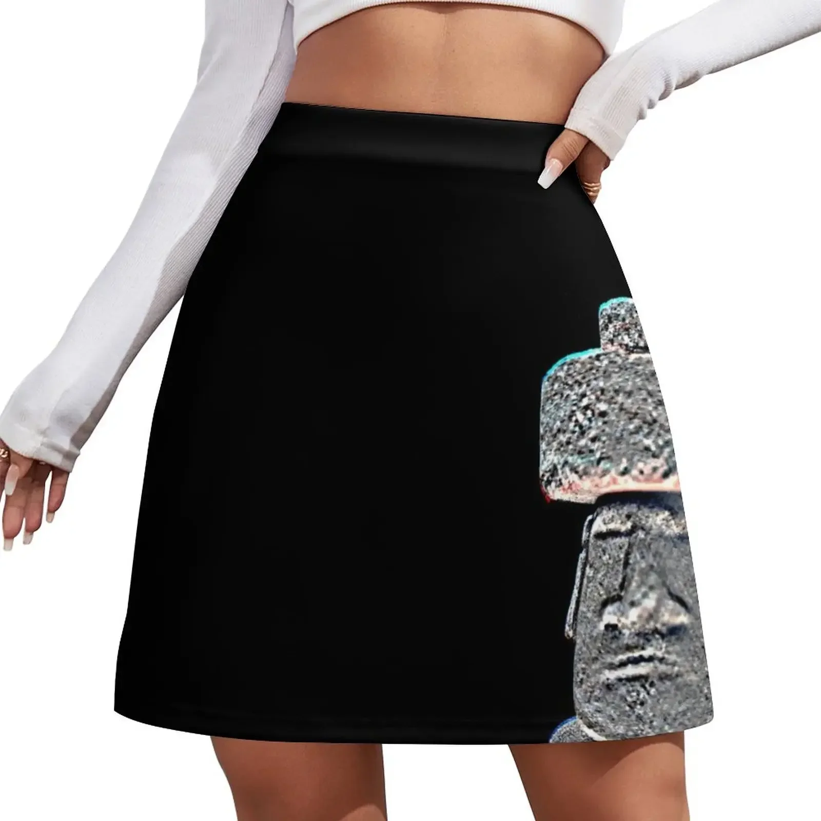 

Moai Easter Island Mini Skirt midi skirt for women elegant party dresses for women 2026 Skort for women