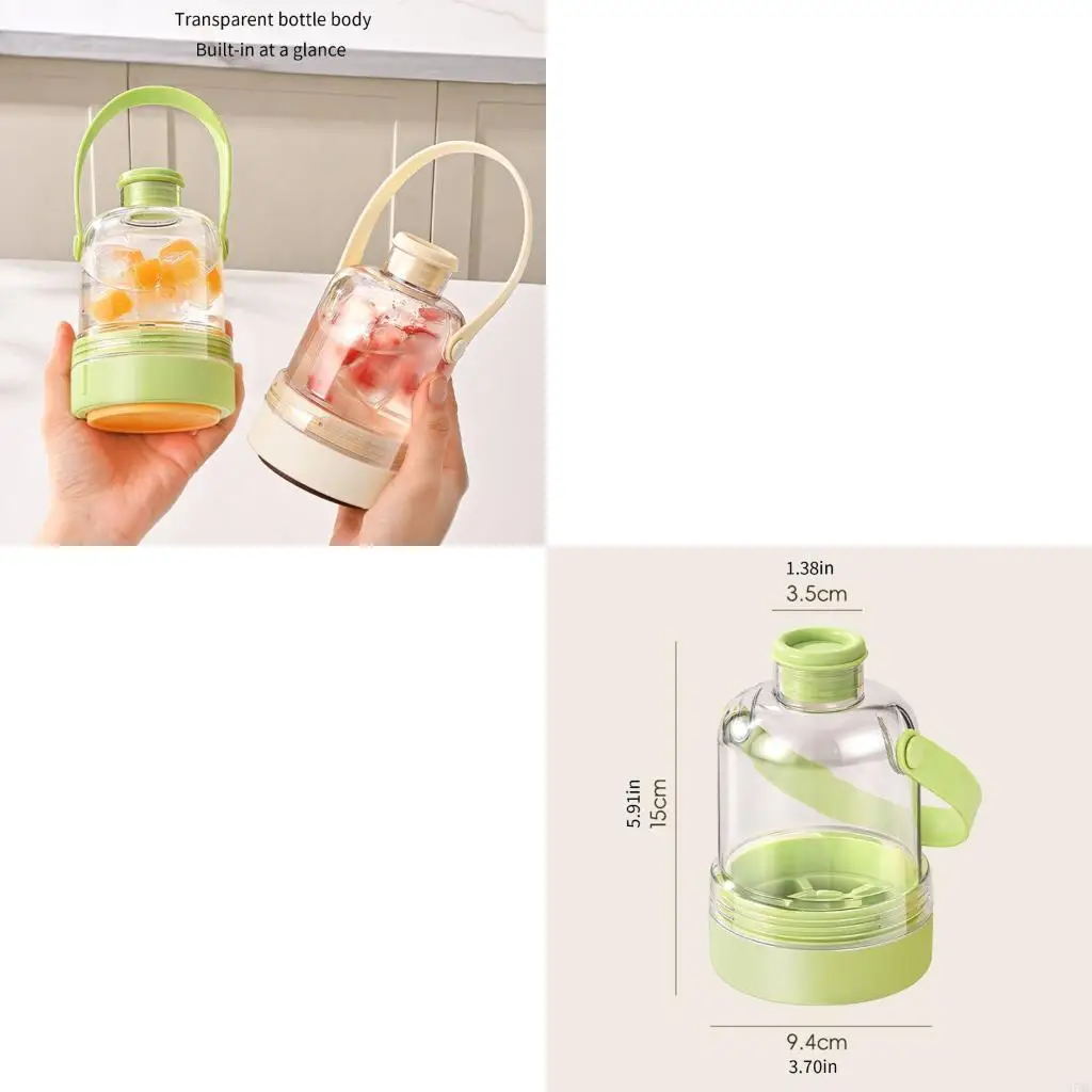 37ME MultiFunctional Ice Tray Water Bottle For Cold Beverages Suitable For School Travel Ergonomic And User Friendly