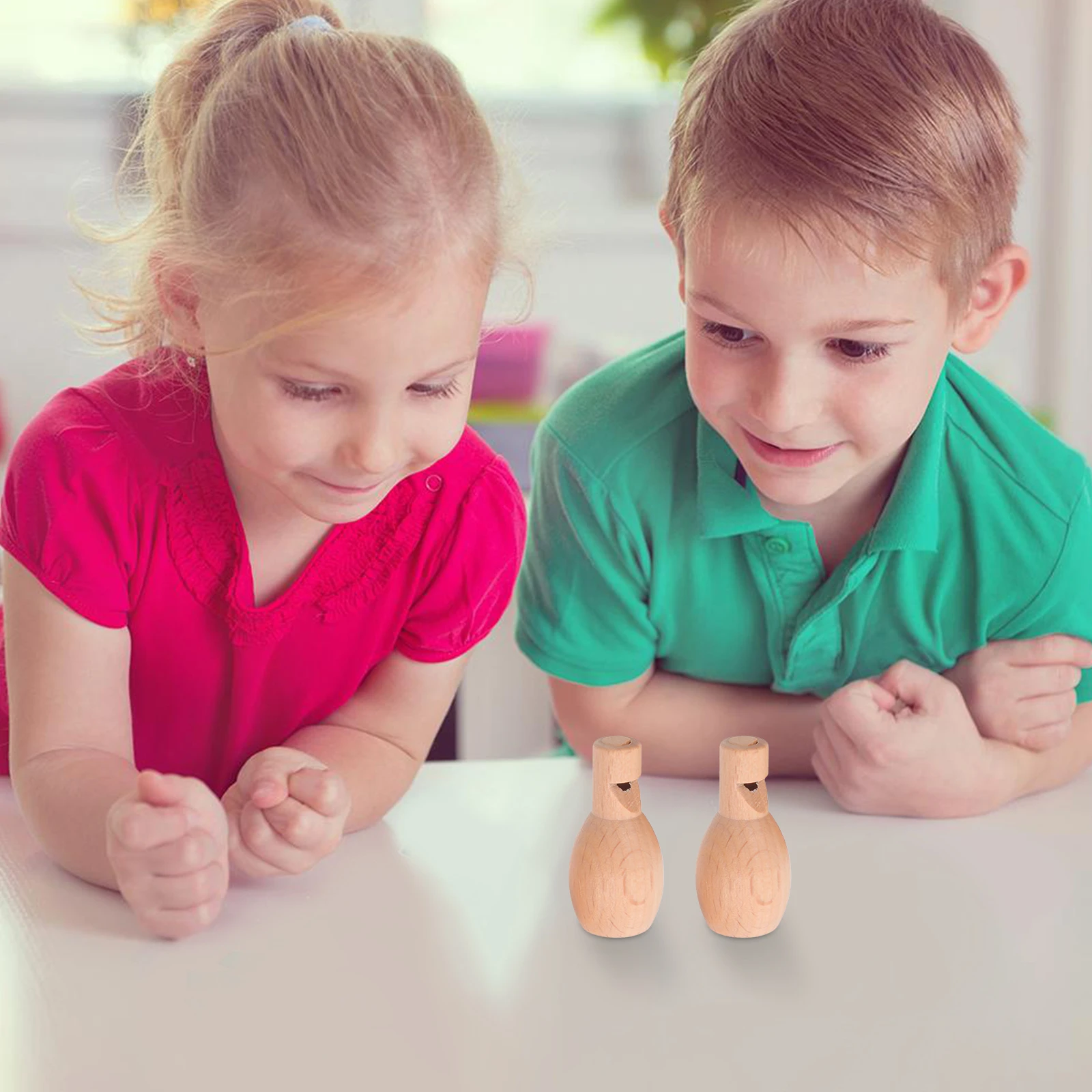 

3 Pcs Mini Solid Wood Whistle Children Wooden Kids Flute Small Plaything Beige Baby Instruments Children's
