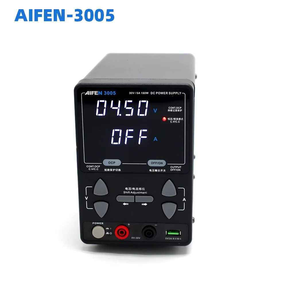 AIFEN 3005 5A 30V 150W alimentatore cc regolabile Digit Lab Bench alimentatore stabilizzato interruttore regolatore di tensione