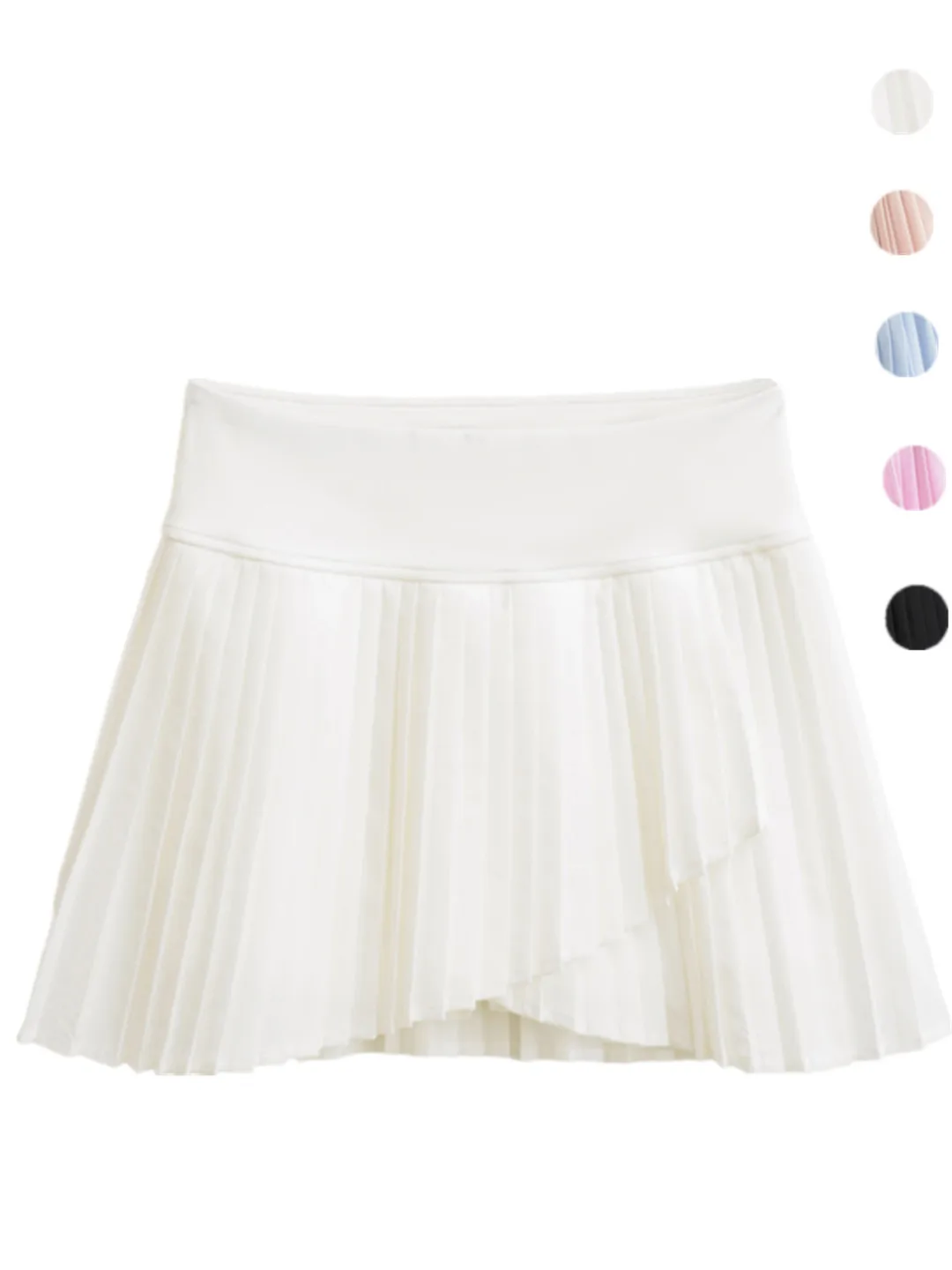 

Юбка для бега с высокой талией и плиссировкой, универсальная, для фитнеса, спорта, йоги, тенниса, с защитой от просвечивания, с карманом, антистатическая, для уличного стиля