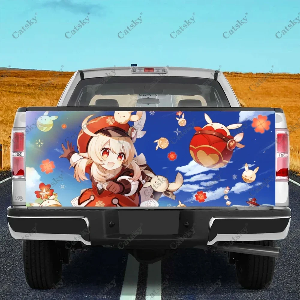 

Genshin Impact Cute Anime Truck Decals Truck Tailgate Decal Sticker Wrap , Bumper Stickers Graphics for Car Trucks SUV