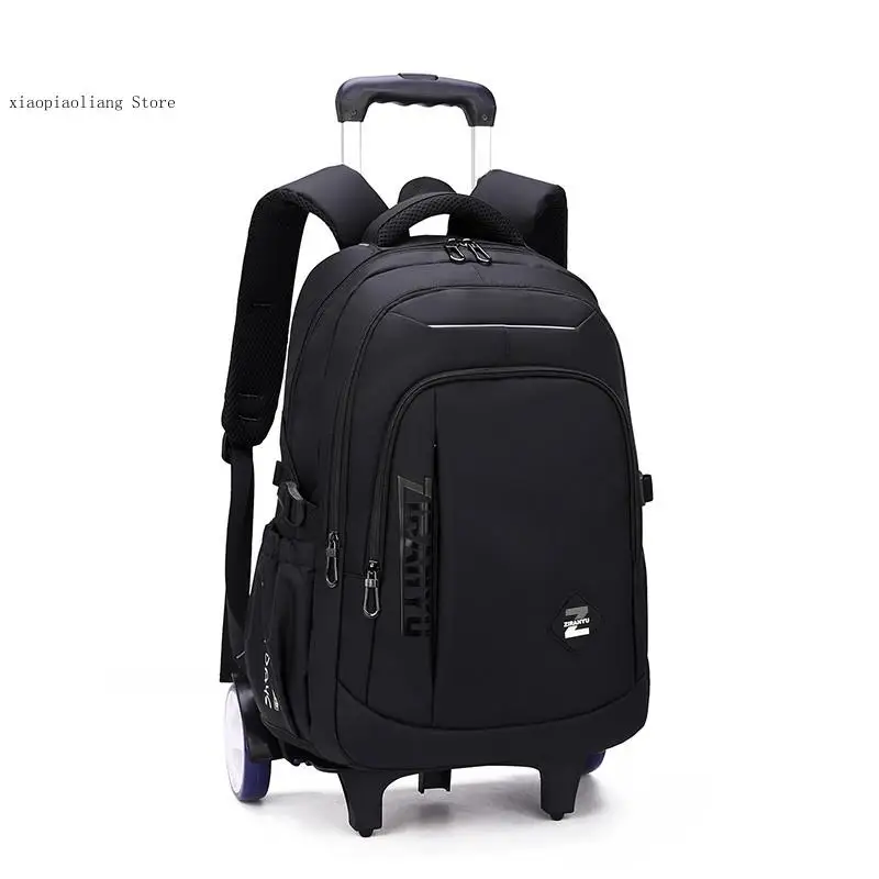 Children School Trolley Backpack Teenagers School Bag with Trolley for Boys Kids School Bags On Wheels Wheeled Backpack