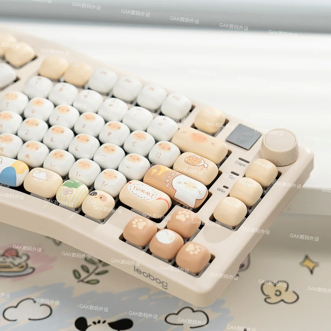 

Cat round keycap MOG highly cute MAC sublimation 68HI75 HI8 K99 F99 104 F87