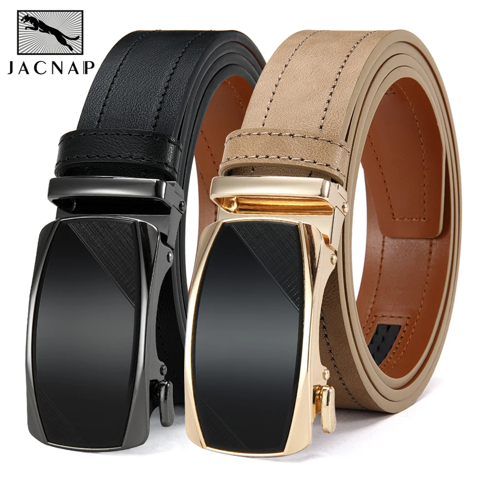 

Мужской модный кожаный ремень, мужской высококачественный кожаный ремень, деловой ремень с автоматической пряжкой и храповым механизмом, случайно регулируемый