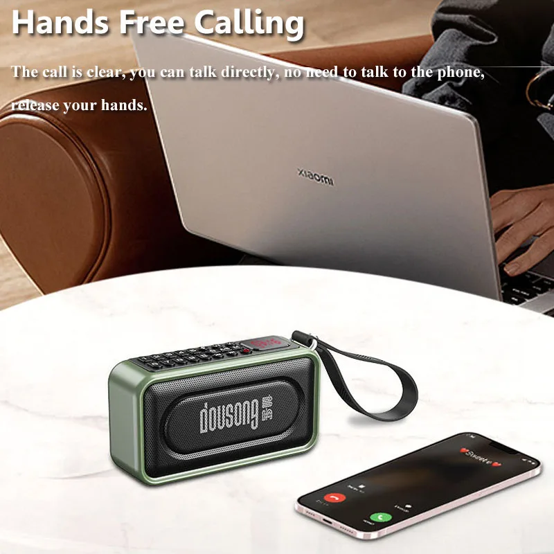 Mini haut-parleur Bluetooth Portable, appel mains libres sans fil, caisson de basses extérieur, enregistreur Bluetooth USB, double lecteur de musique TF, minuterie de sommeil