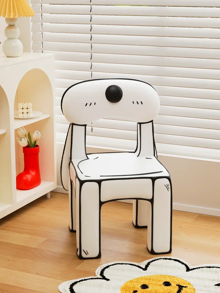 Entryway Shoe Changing Stool, New Creative Comic Style Dog Back Chair, Cartoon Living Room Coffee Table and Home Furnishings