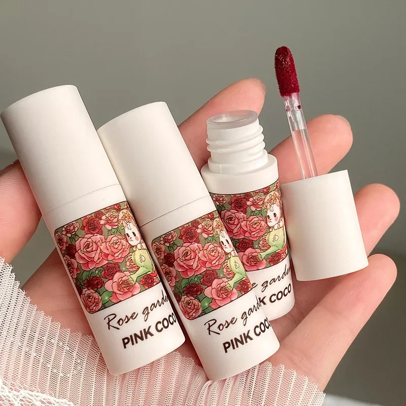 ROSA COCO Mist Rossetto opaco Rossetti nudi rosa marroni Lucidalabbra Tazza antiaderente Facile da applicare Fango labbra Labbra Trucco Cosmetici