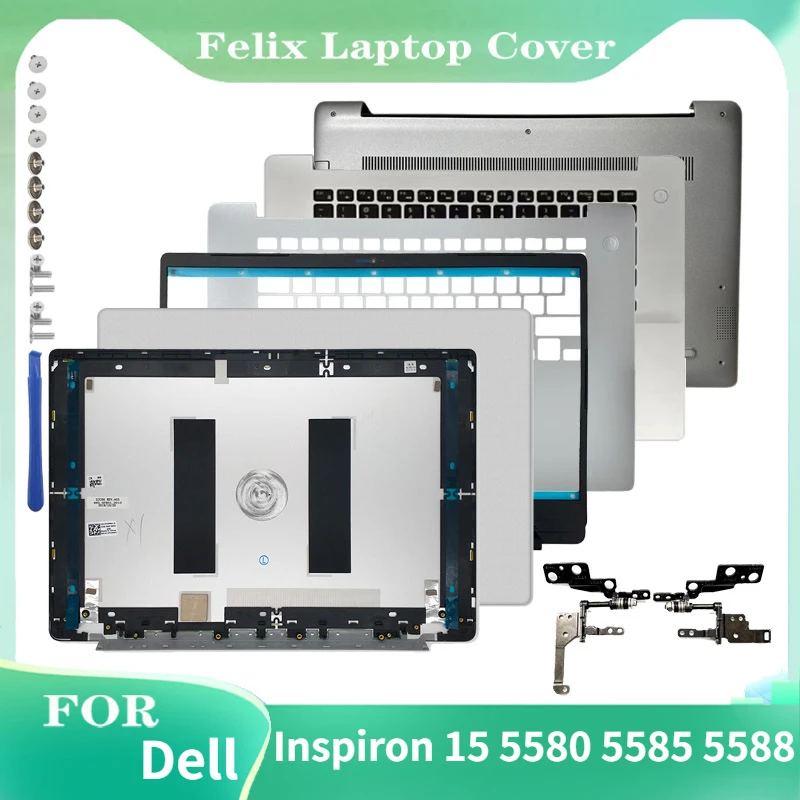 

FOR Dell Inspiron 15 5580 5585 5588 LCD Back Cover/Front Bezel/Palm Rest/US Keyboard/Bottom Cover/hinge 0TVPMH Silver