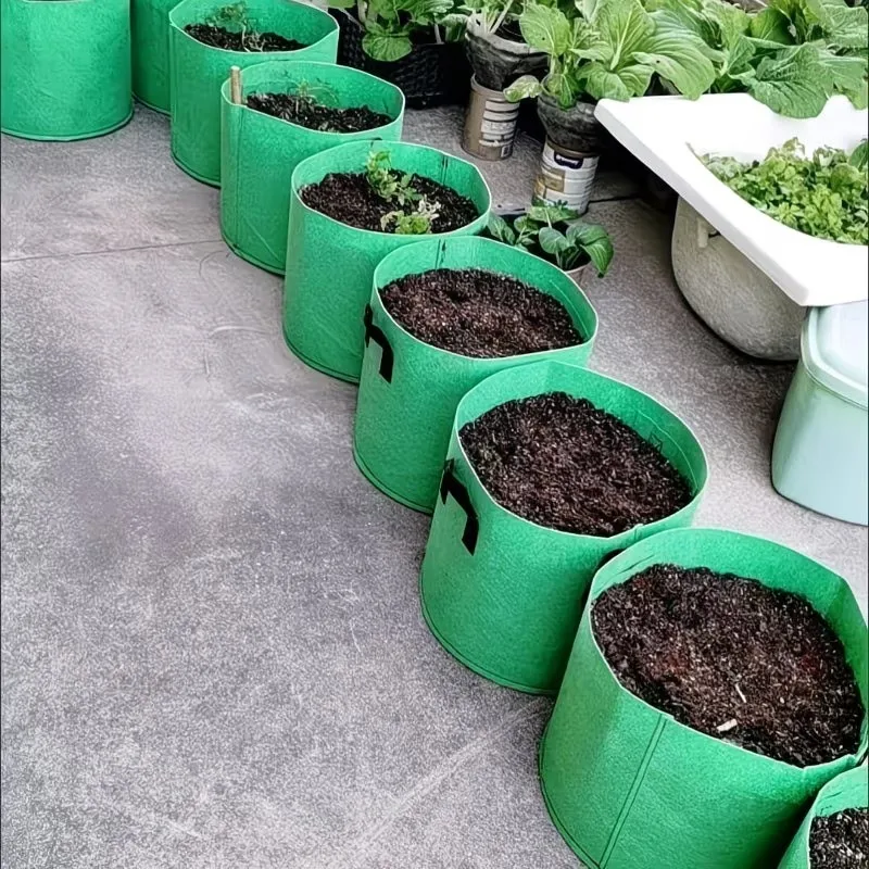 4pcs green planting bags potato carrot planting artifact balcony garden new gardening, planting bags, breathable seedling bags
