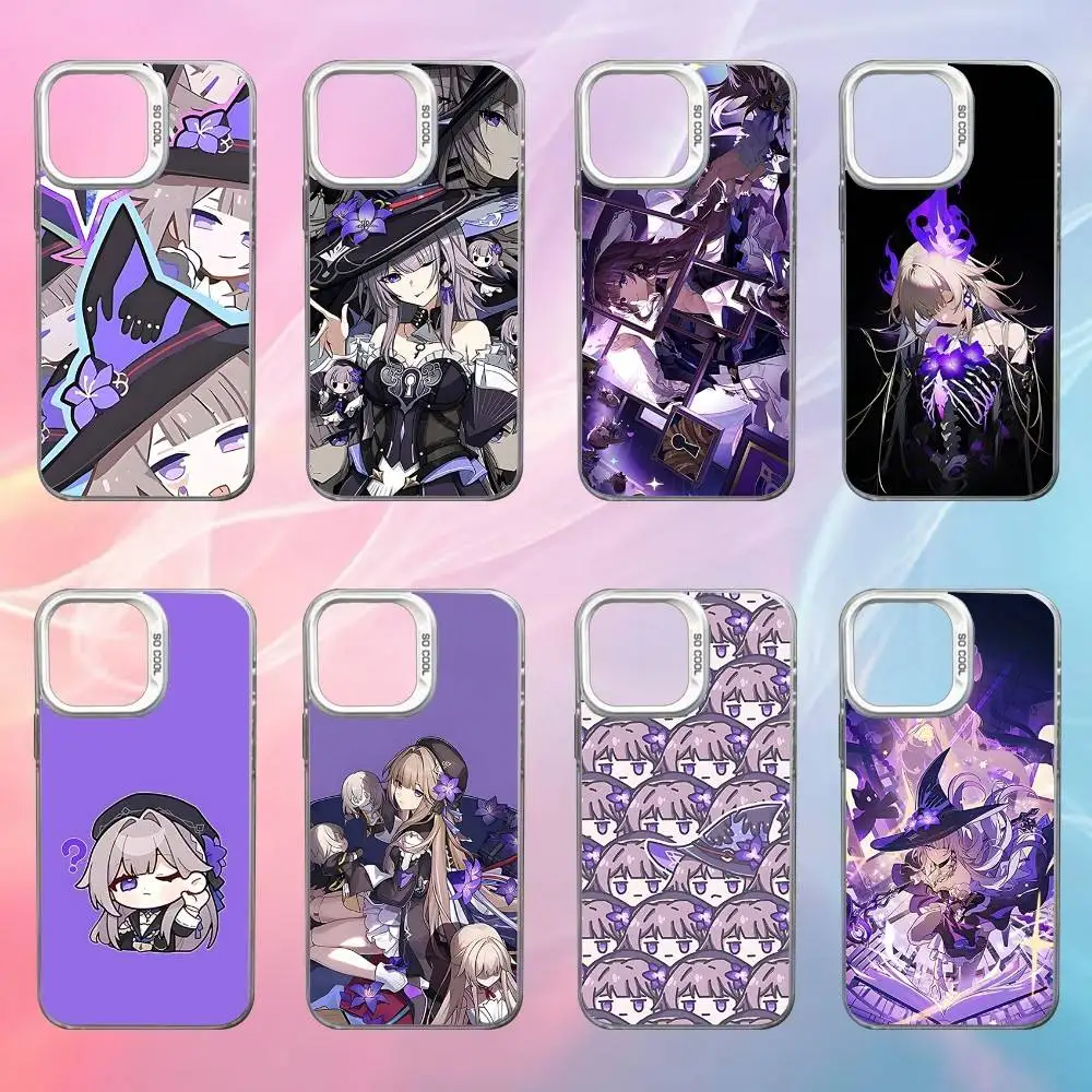 

Чехол для телефона H-Honkai Star Rail H-Herta для iPhone 17,16,15,14,13,12,X,8,Pro,Max,Plus,SE4,Air,Mini White Matte для ежедневных поездок на работу