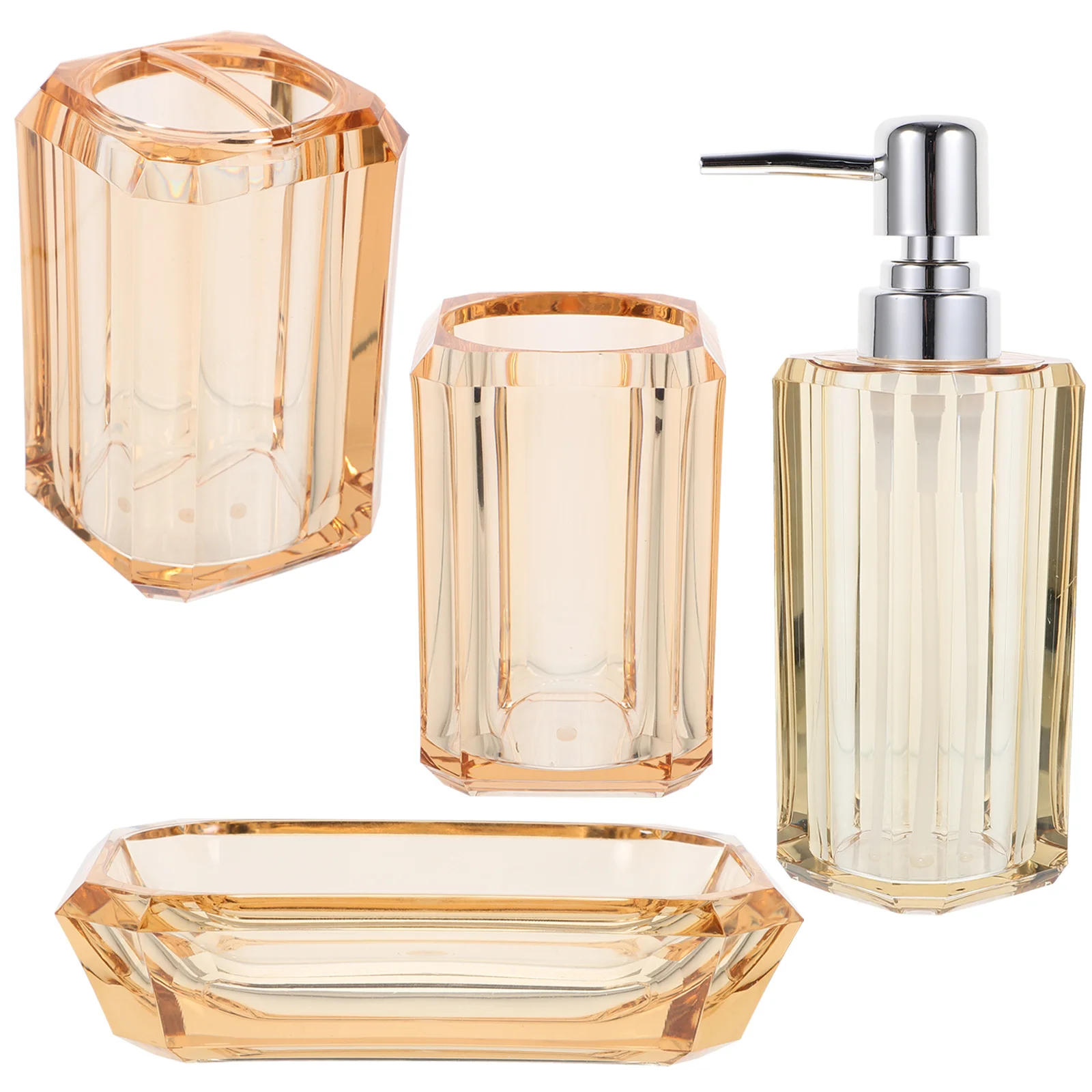 

1 Set Bathroom Accessories Set Soap Dispenser Lotion Dispenser Shampoo Bottle Toothbrush Holder Soap Dish Storage Container