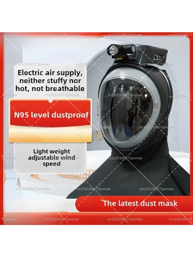 Electric Air Supply Dust Mask for Harvesting Rice Wheat Dust Cap Agricultural Sandblasting Anti Powder Respirator