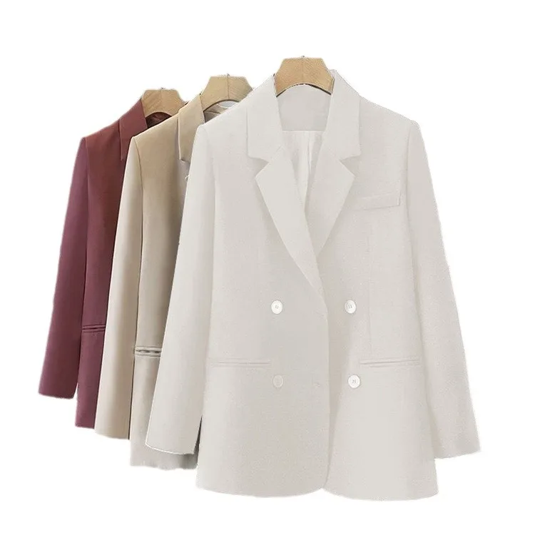 بدلة صغيرة للنساء 2025 الخريف نمط جديد فضفاض صالح مزاجه التنقل المتخصصة بلون رداء غير رسمية سترة ل #4