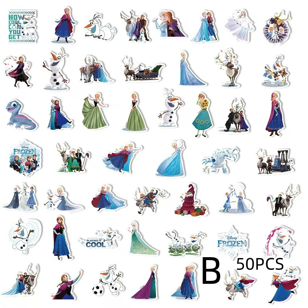 99 قطعة ملصقات ديزني أنيمي المجمدة Kawaii الأميرة إلسا الكتابة على الجدران ملصق مائي DIY بها بنفسك دفتر الدراجة الهاتف سيارة الجمالية ملصق ، Kawaii #5