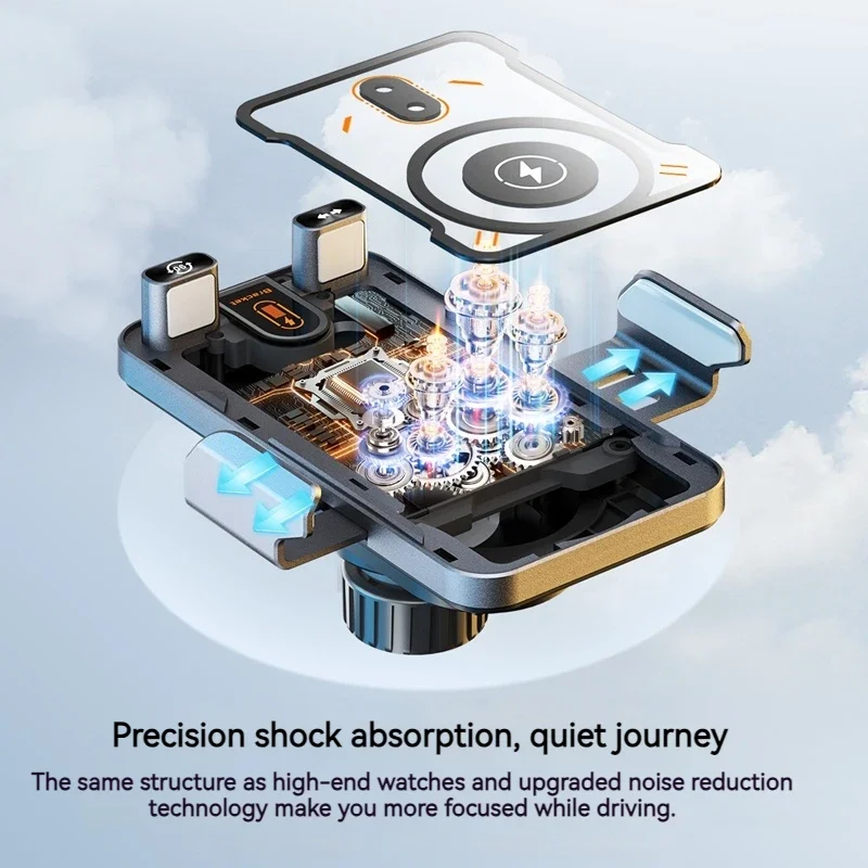 شاحن السيارة اللاسلكي F18 ذو الاستشعار التلقائي |   جبل دوار كهربائي |   الضوء المحيط |   متوافق مع هاتف iPhone 16/15/14/Samsung S25U T