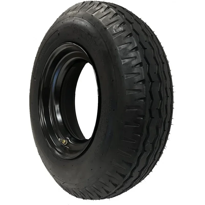 eCustomrim Pneu de reboque Homaster de rodovia resistente de 2 montados 8-14,5 LRG 14,5 pol. 6x14,5 pol. Carga estilo Donut da roda de aro RV