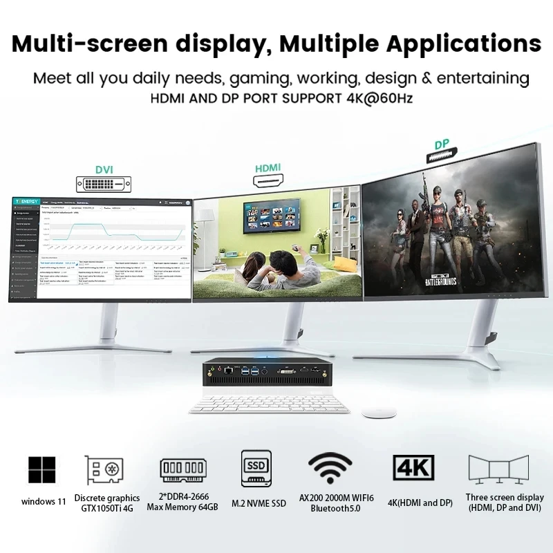Imagem -02 - Msecore-mini pc com Intel Core I9-9900t Gtx1660s Cartão Dedicado Windows 11 Computador Desktop Ssd Nvme x Ddr4 4k Wifi6 Mv200