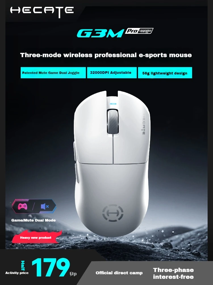 

Edifier Hecate G3M pro Upgraded Tri-mode Wireless Gaming Mouse Lightweight Ergonomic Design Paw3395 for Esports PC Accessories