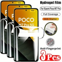 3Pcs Full Cover Soft Hydrogel Film For Xiaomi Poco M7 Pro 5G Full Cover Screen Protector For POCO M6 M4 M3 Pro M6 Plus Film