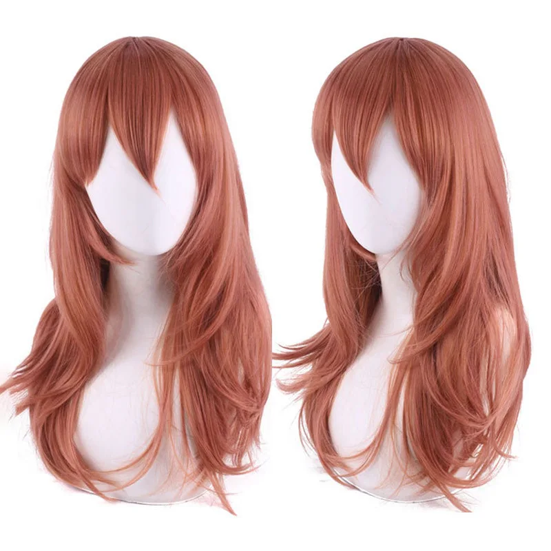 Chainsaw Man Angel Devil Cosplay Wig No Trimming Required Dark Orange Long Wavy Hair Chainsaw Man Anime