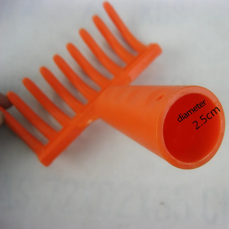 9 Gigi Rake Plastik Serbaguna Halaman Taman Daun Rake Rumput Pembersih Rake Zaitun Memetik Rake Pot Sekop Alat Tanam