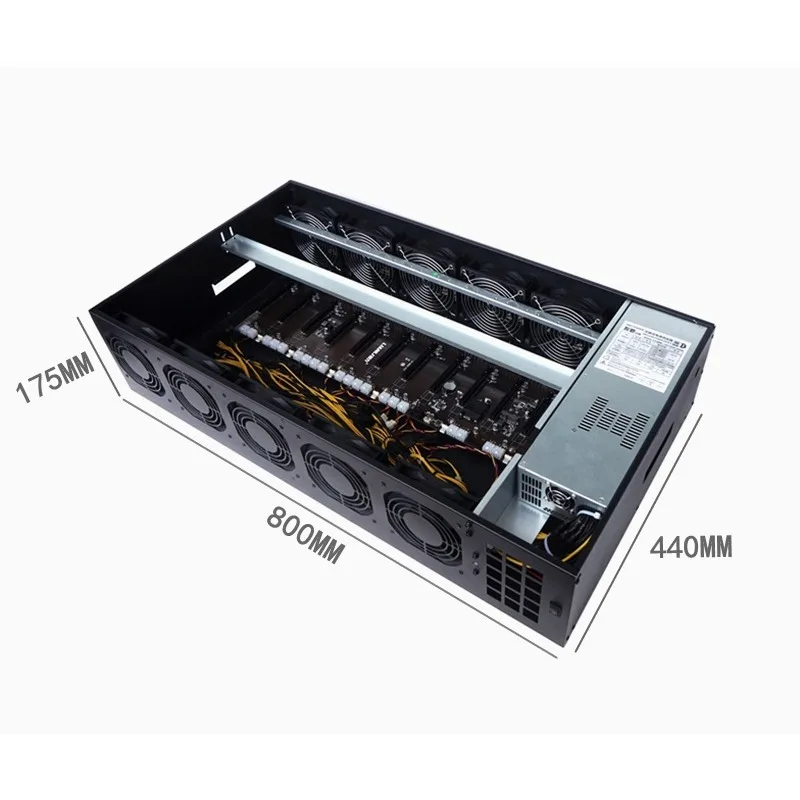 

2025 hot saleNew 12-card silent platform direct insertion system eight-card chassis multi-graphics server desktop B250 main boar