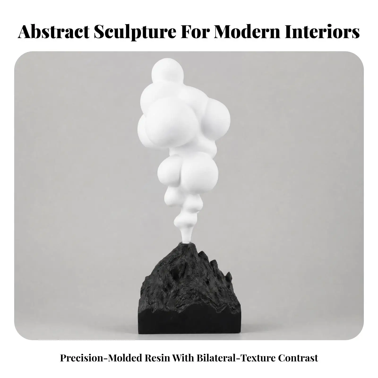 Volcano Sculpture Three-Dimensional Volcanic Eruption Simulation Statue