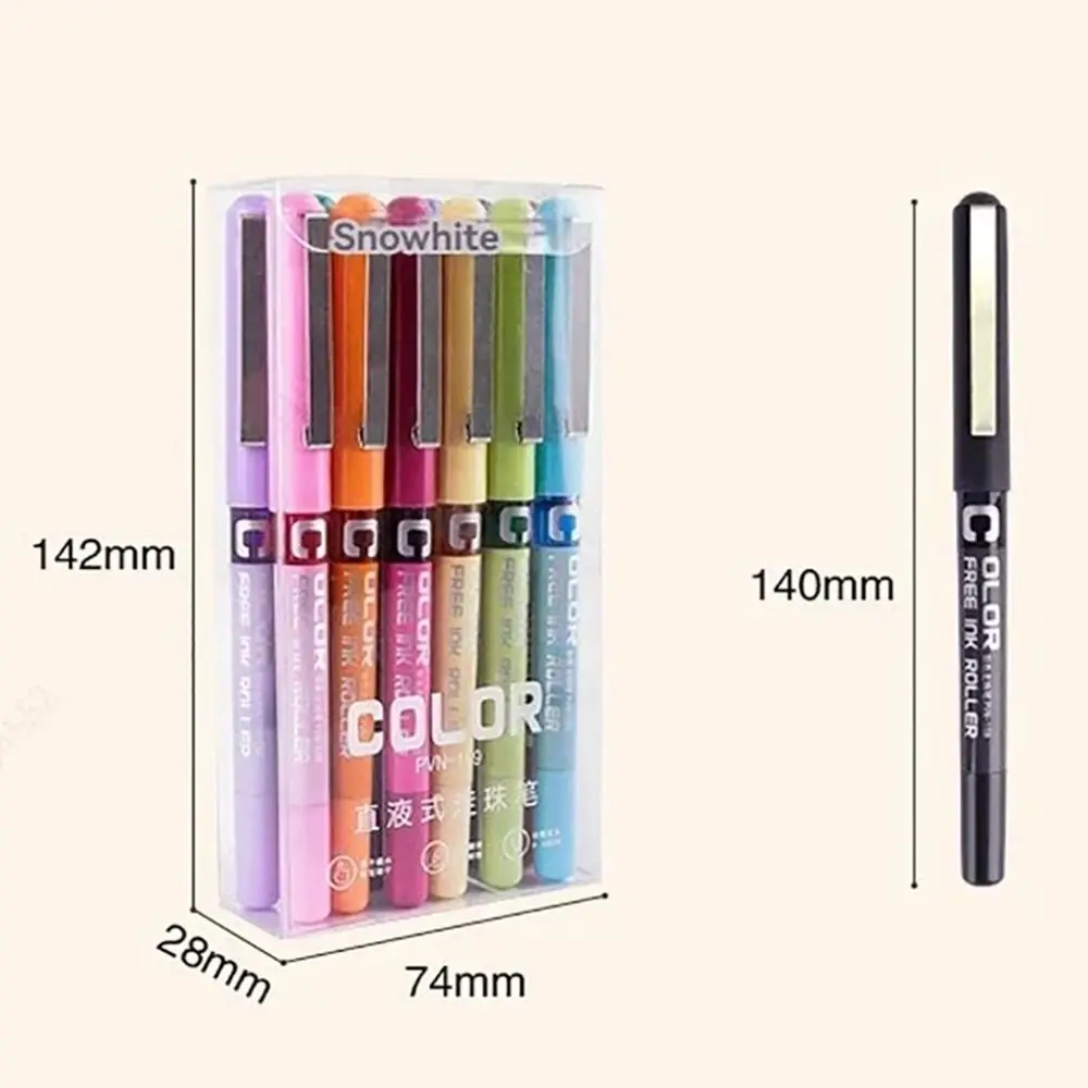 Gift Plastic Needle Barrel Neutral Pen Stationary 0.5mm Ink Ballpoint Pen Extra Fine Nib Gel Pen School