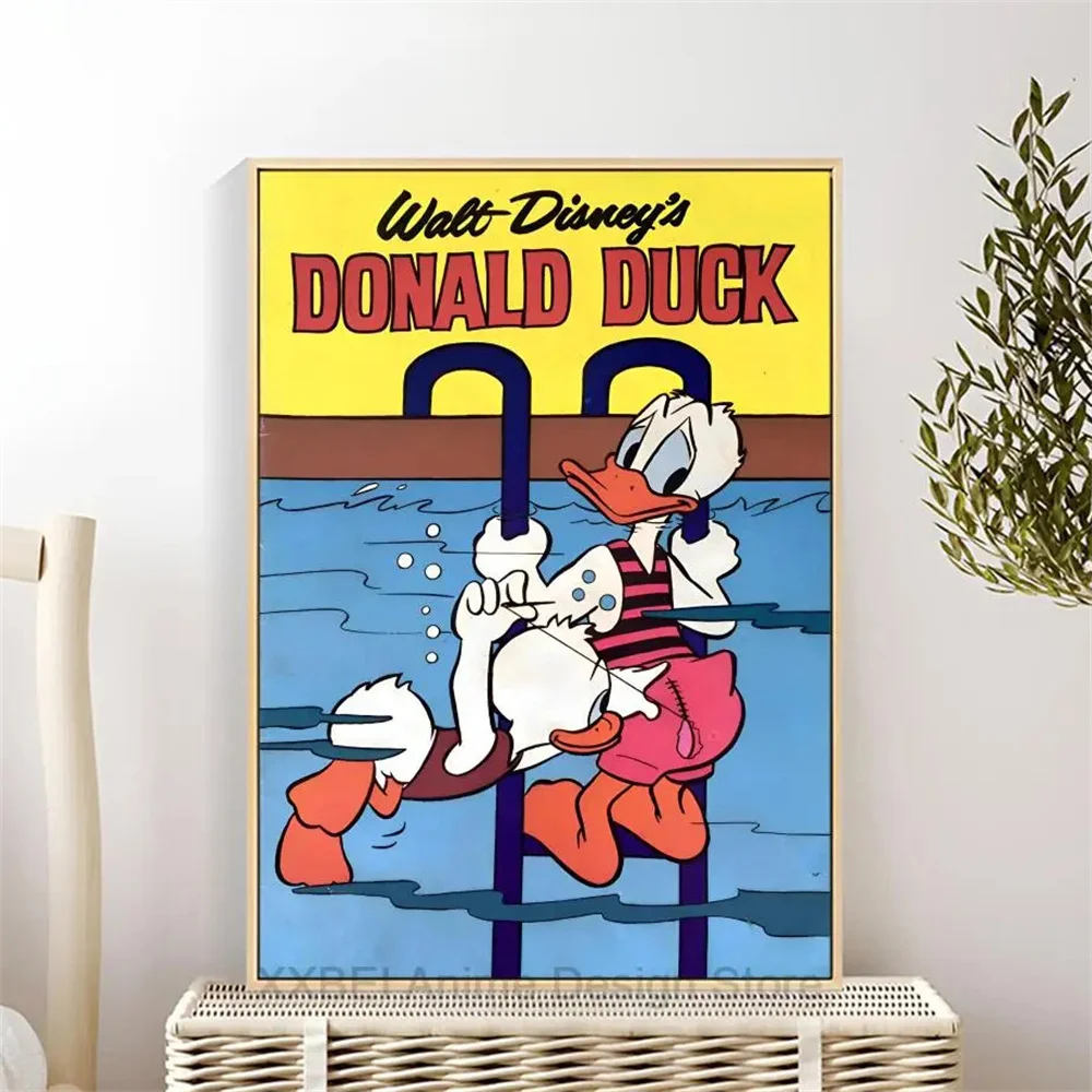 Disney Popular Character Donald Duck Graffiti Art Poster Wall Sticker Bedroom Living Room Mural Modern Decorative Painting Core