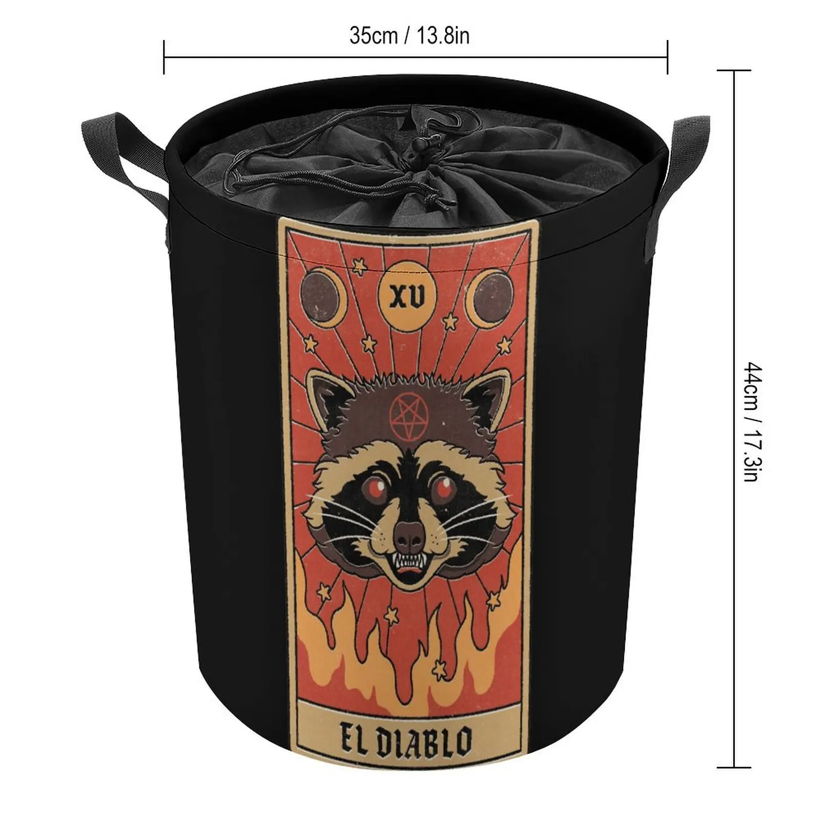 Storage Tank El Diablo for Sale Large Capacity Cute Laundry Basket Lifting Hand Can Be Folded Towels Bedroom Storage