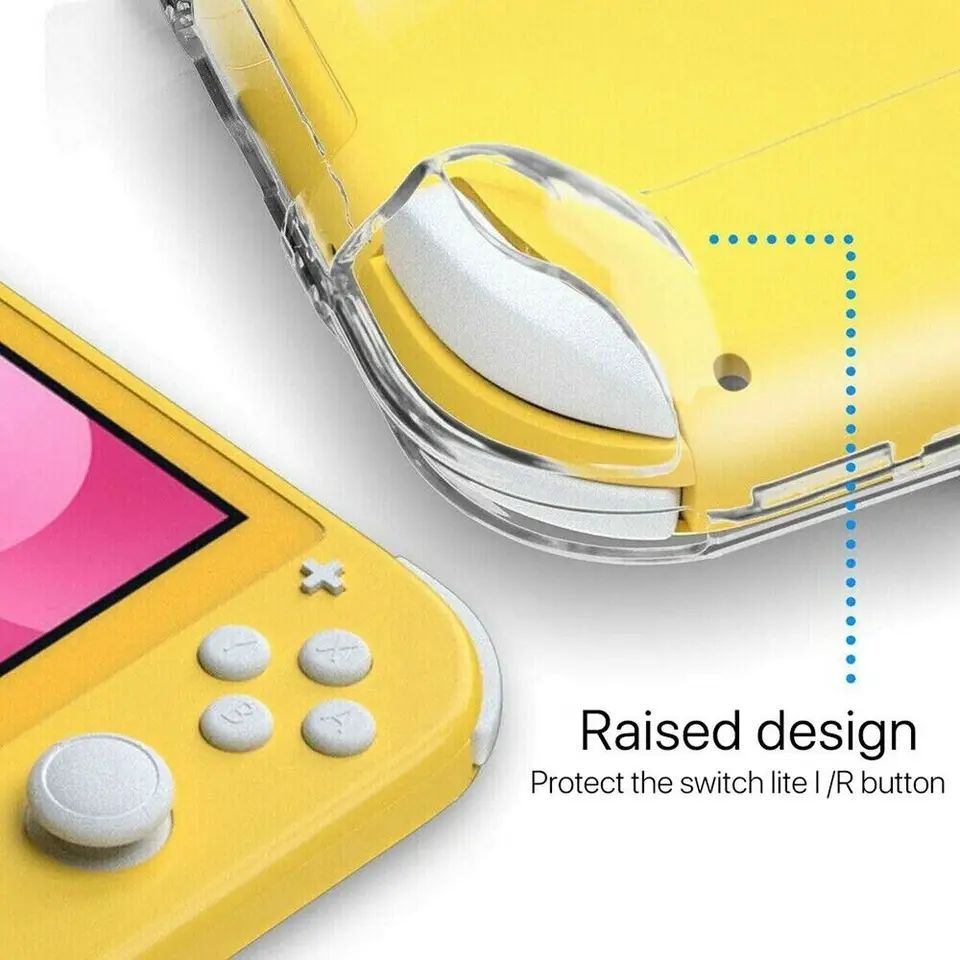 For Nintendo Switch Lite Transparent Clear Shockproof Protective
