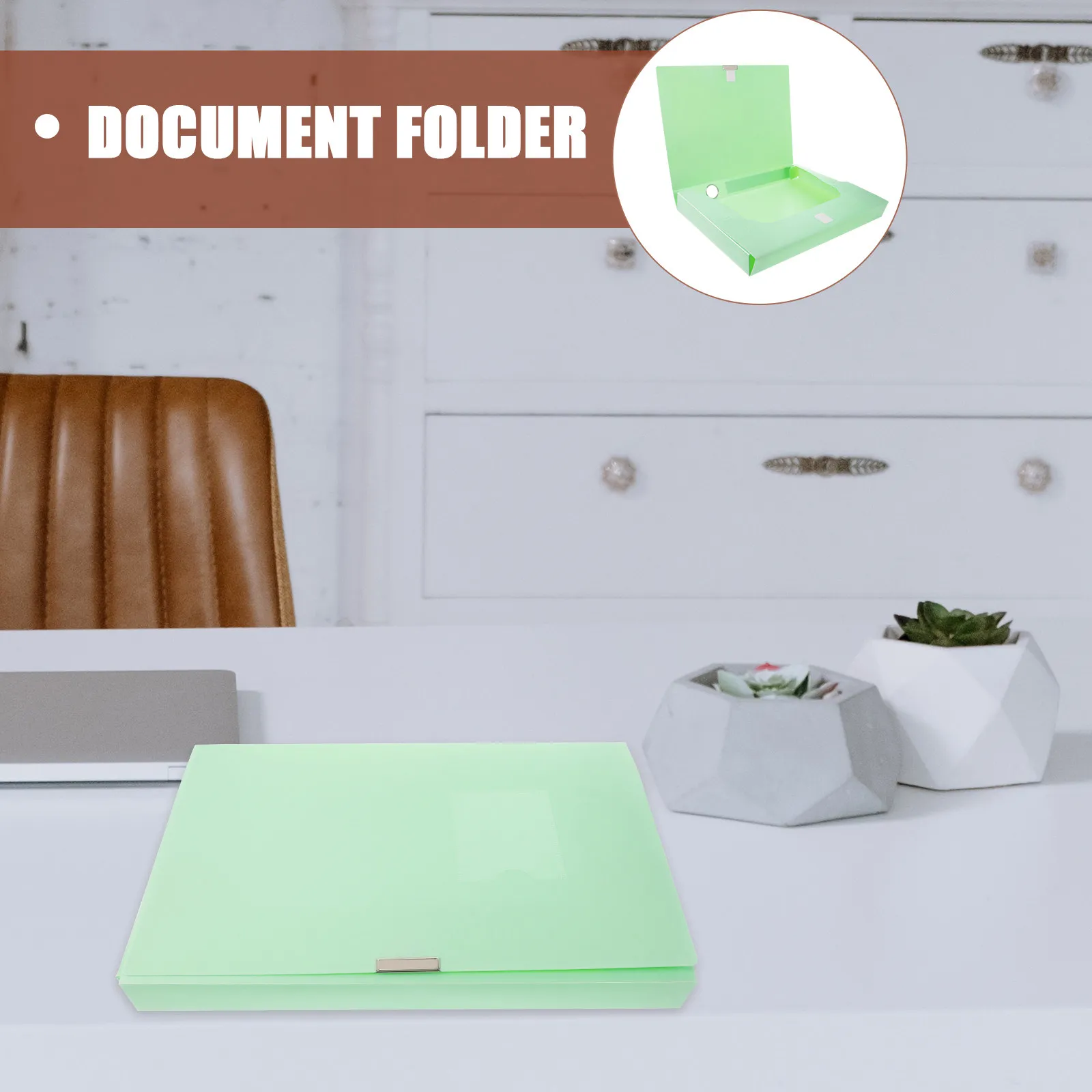 

File Box PP Material Wear Resistant Document Organizer Office Desktop File Folder Paper Storage Box Efficient Office Supply