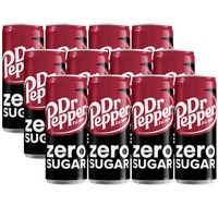 Dr Pepper Zero Sugar Fruit Flavor Carbonated Drink 330 ml x 12 Pieces