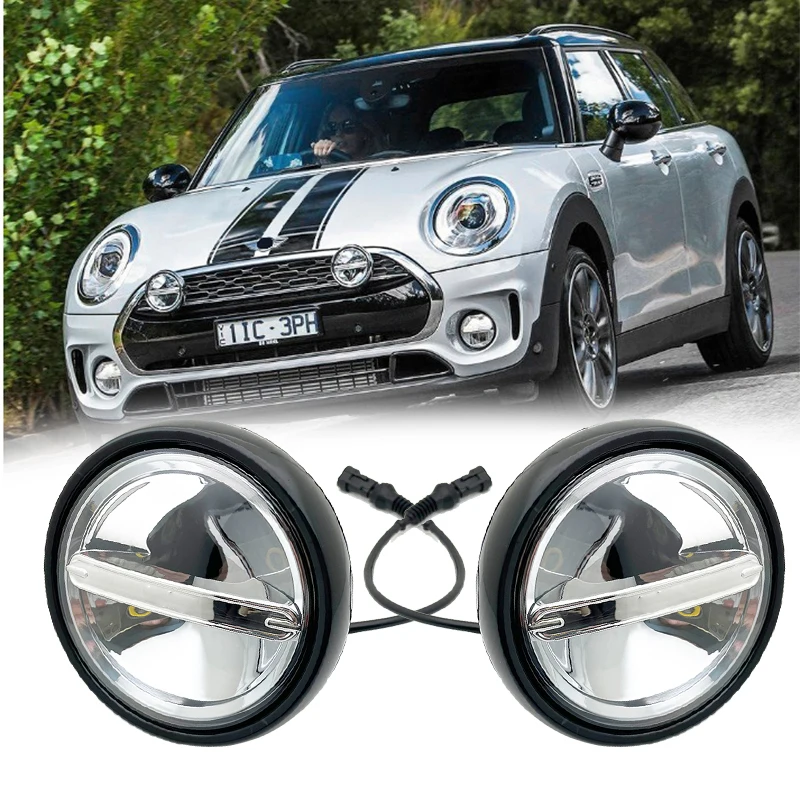 2pcs LED DRL Daytime Running Rally Lights Halo Ring Driving Lamp For MINI Cooper R55 R56 R57 R58 R59 Additional Headlight