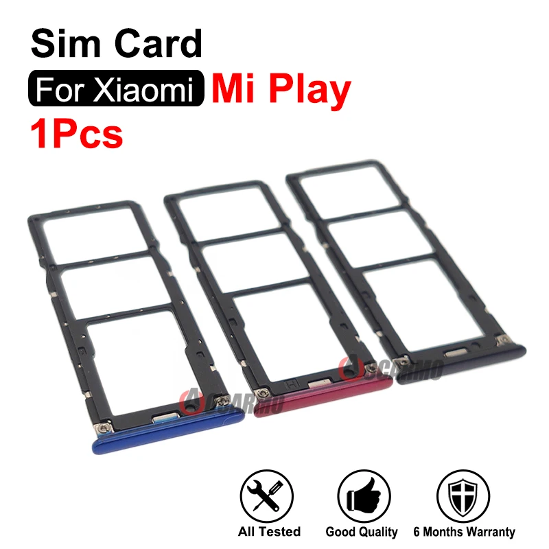 Für xiaomi mi play sim karte sim fach halter adapter buchse ersatzteile