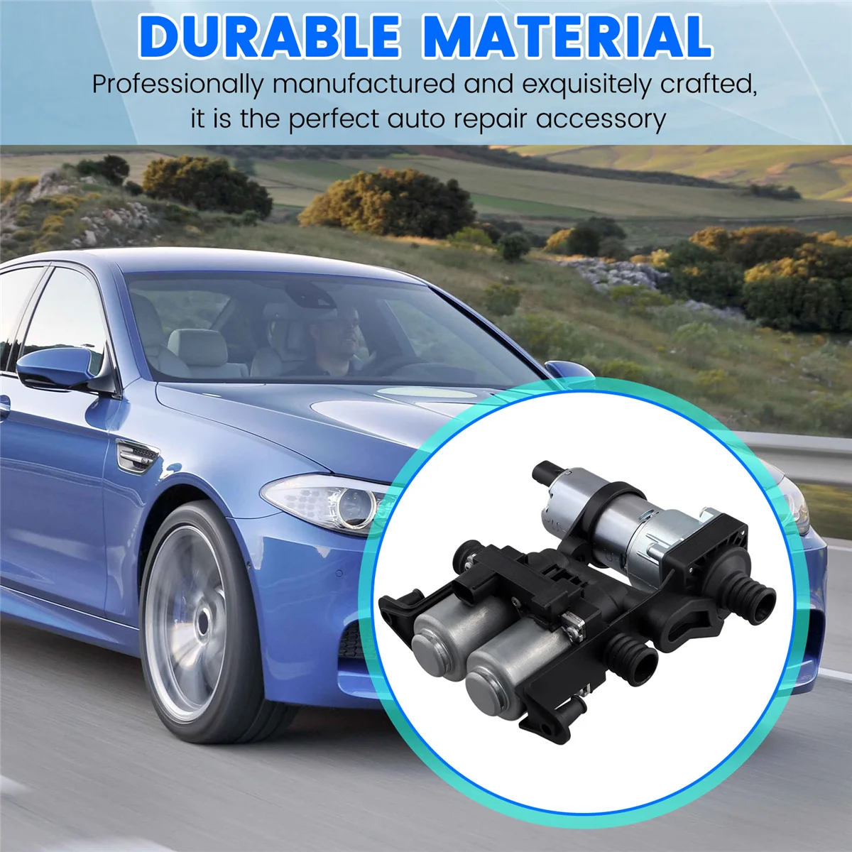 Classic Car Water Valve with Auxiliary Water Pump for BMW E38 7 Series E39 5 Series E53,E34 1995-2003 64118374994