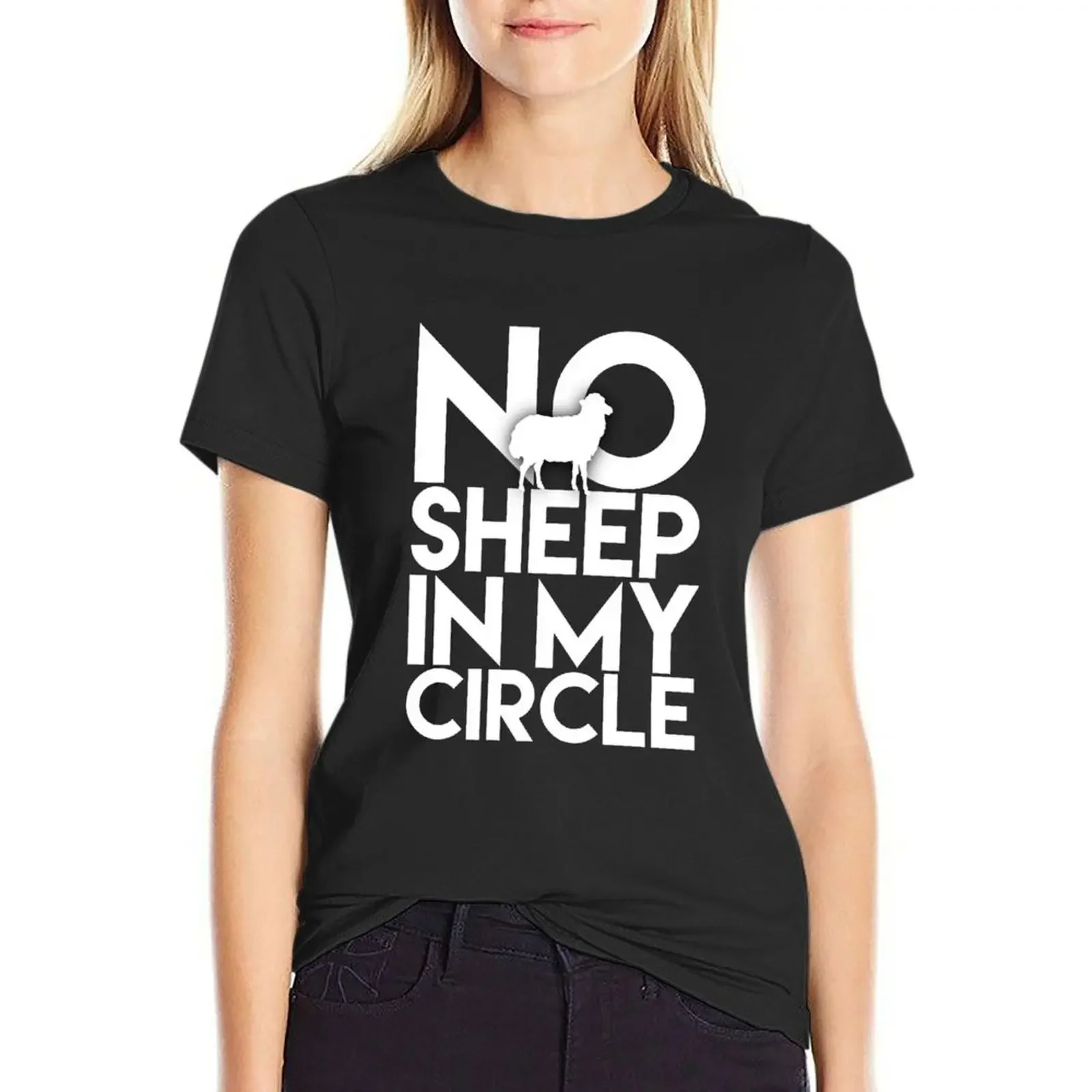 

No Sheep in my Circle - Cool dark design T-Shirt Blouse Aesthetic clothing aesthetic clothes Woman clothing