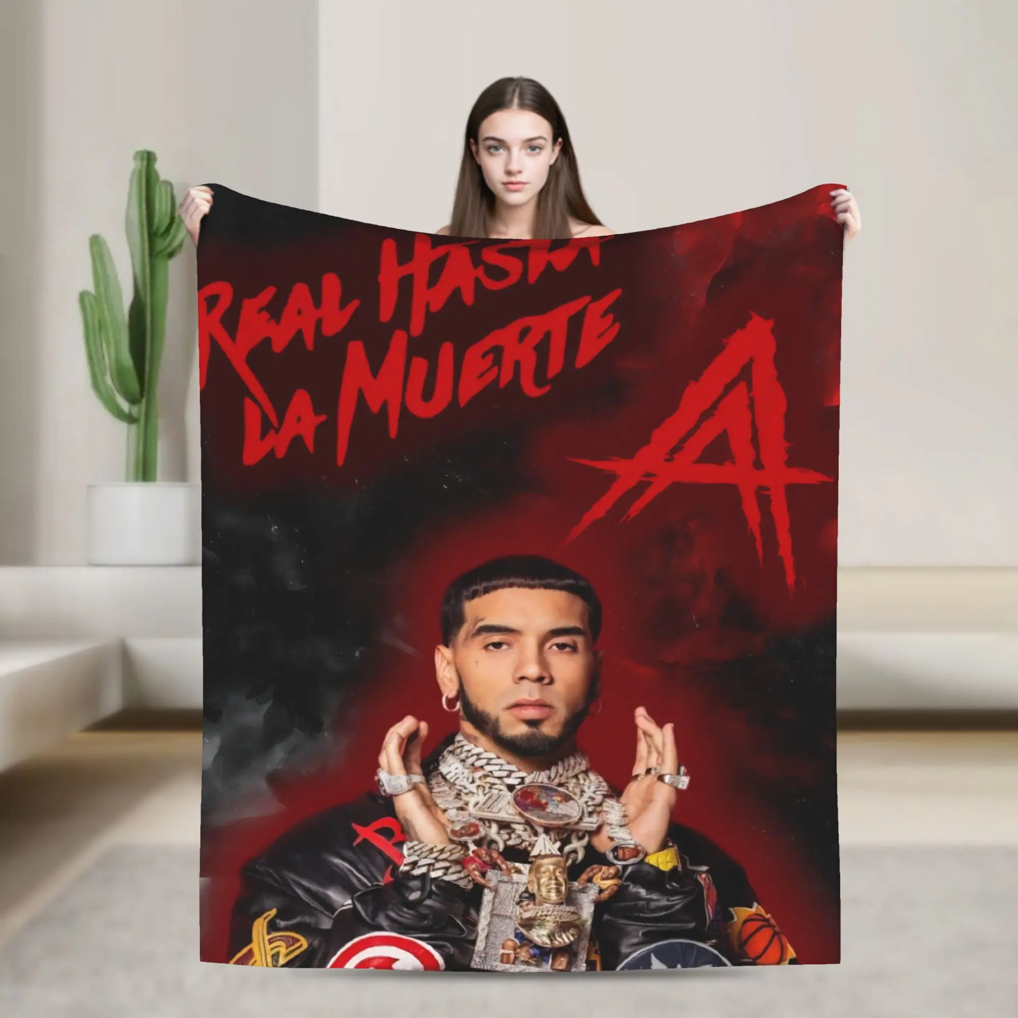 

Аксессуары Anuel AA для рэпера и певца, супер мягкие уютные пледы для дивана, 50x60 дюймов, пледы и одеяла разных размеров