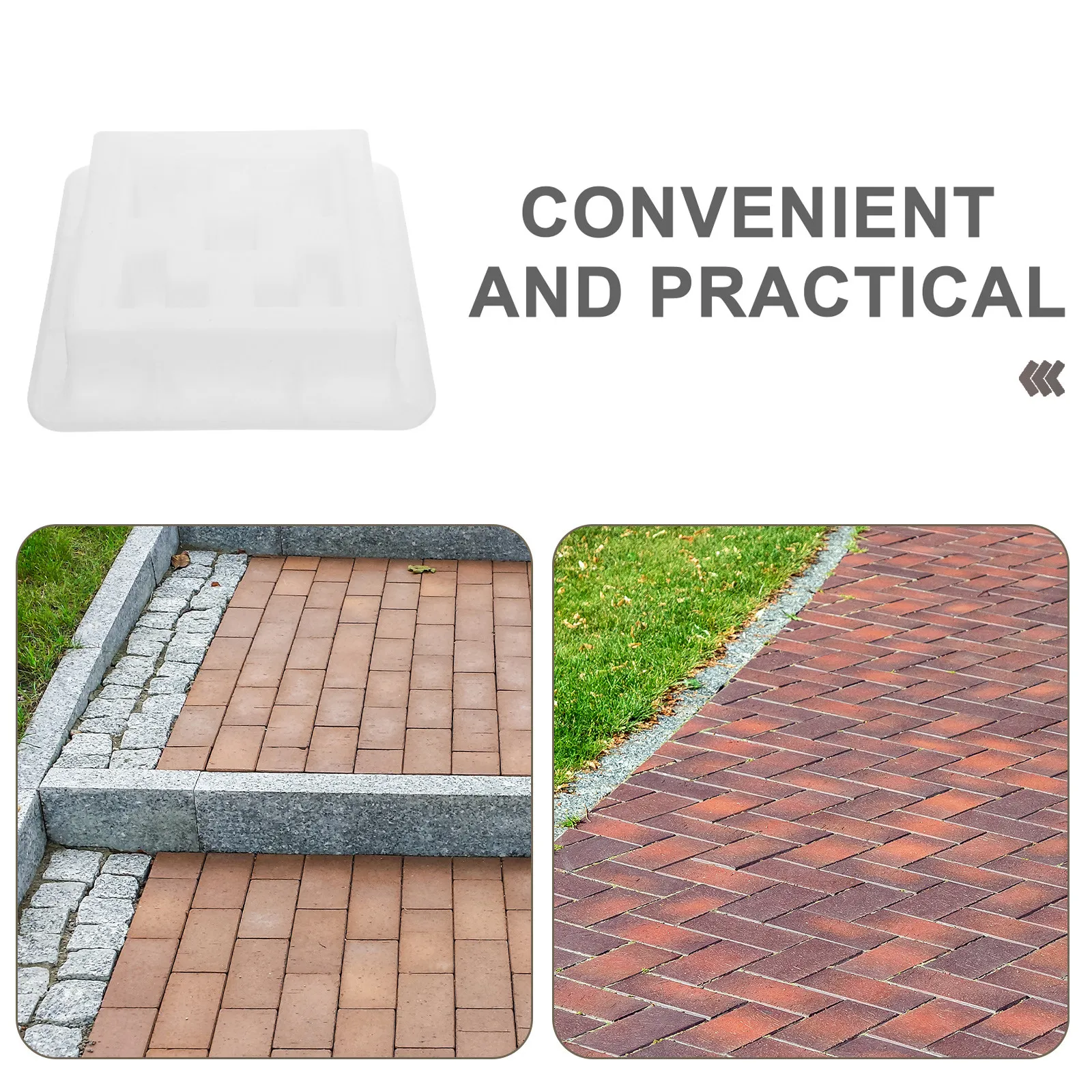 

1 Unit Hollow Brick Mold Heavy Duty Wear Resistant for Concrete Slabs Courtyard Floor Paving Landscape Architectural Design