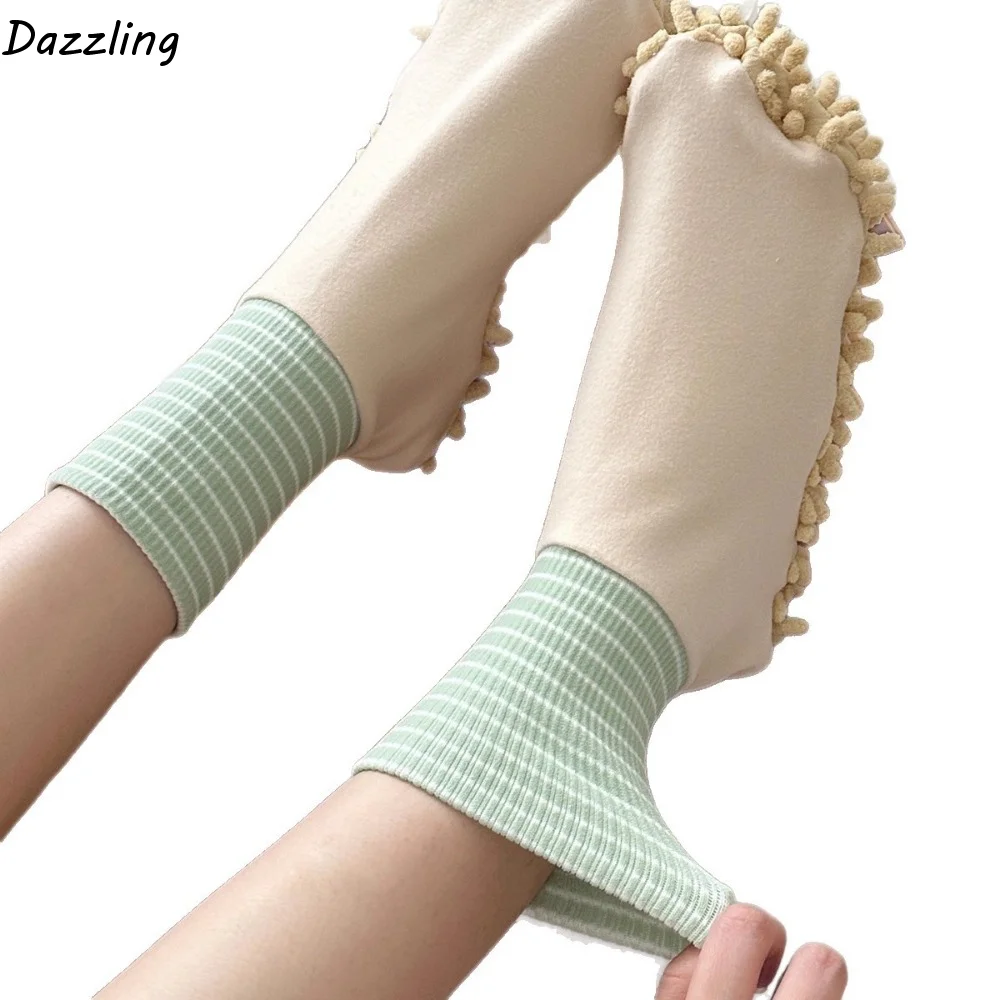 

Microfiber Lazy Mopping Absorbent Socks Creative Loose Cleaning Slippers Quiet Portable Floor Socks Household Cleaning