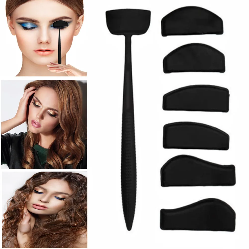 

6 In 1 l Silicone Eyeshadow Stencils Kit Silicone Eyeshadow Eyes Applicator Fixer In Seconds Makeup Tool Silicone Eyeshadow