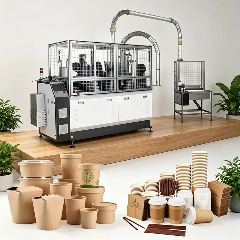 Fully Automatic Ice Cream Cone Sleeve Making Machine and Paper Cup Production Line for Dessert Industry