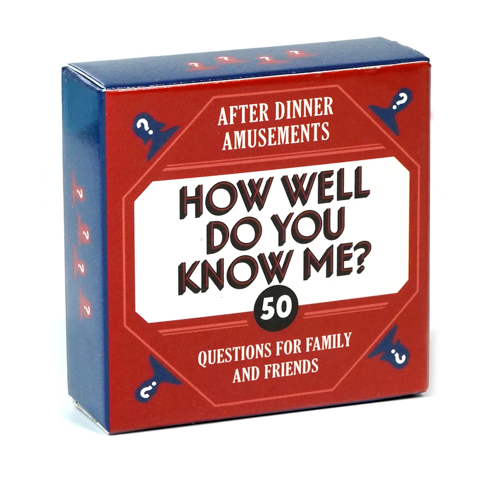 Chronicle Books After Dinner Amusements How Well Do You Know Me 50 Questions for Family and Friends Family Conversation Starter