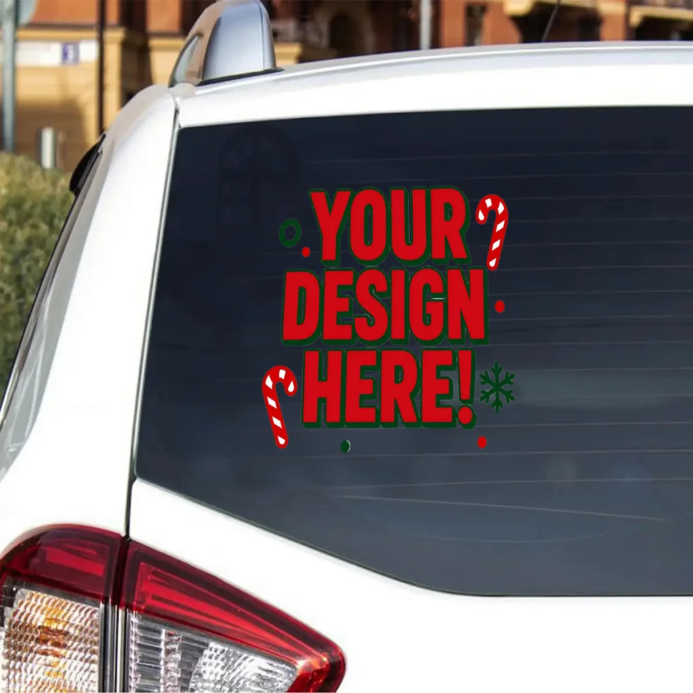 Custom Transparent PET Car Decal Personalized Photo Logo Text Clear Removable Sticker Die Cut for Car Window Body Glass Decor