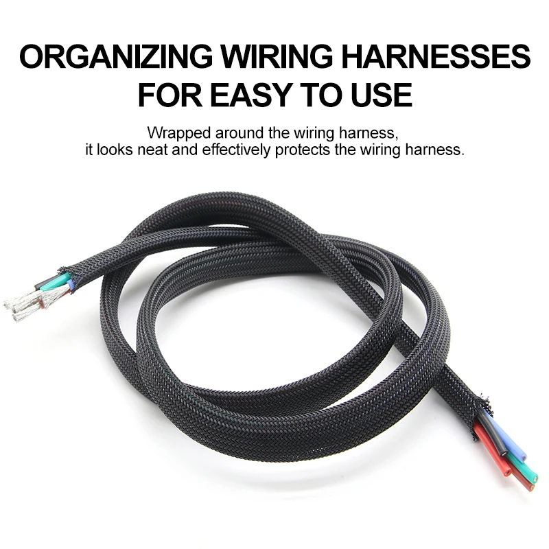 PET معزول جديلة التغطيه 2 مللي متر-50 مللي متر ضيق توسيع سلك كابل كم مثبطات اللهب النايلون مضفر شبكة غمد أنبوب DIY بها بنفسك