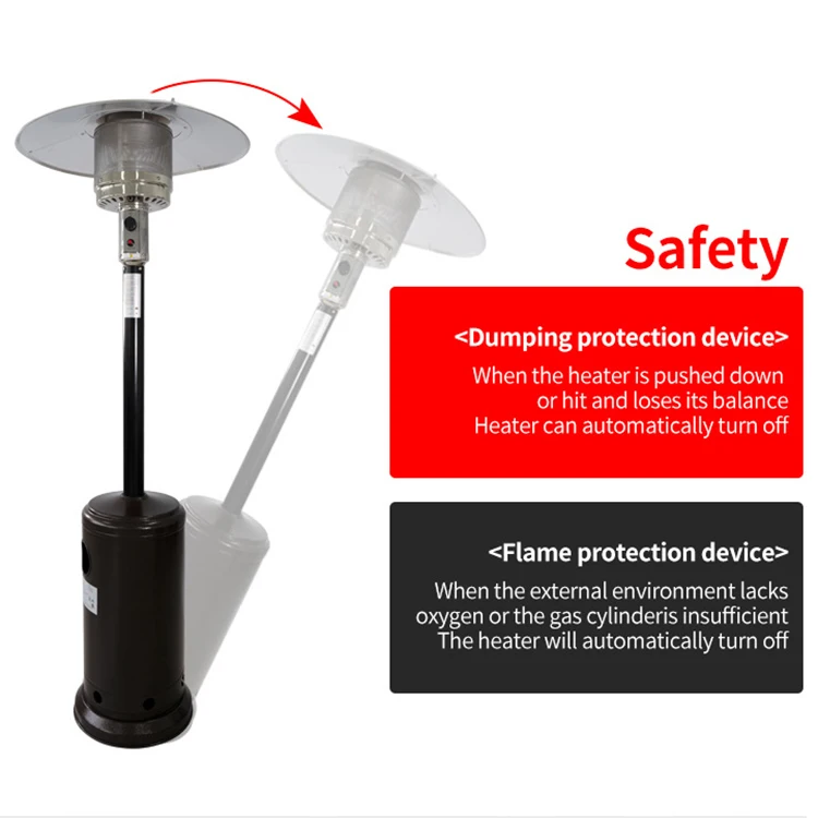 Commercial Umbrella-Shaped Outdoor Patio Heater Liquefied Gas Stove Natural Gas Heating Stove for Luxury Restaurant